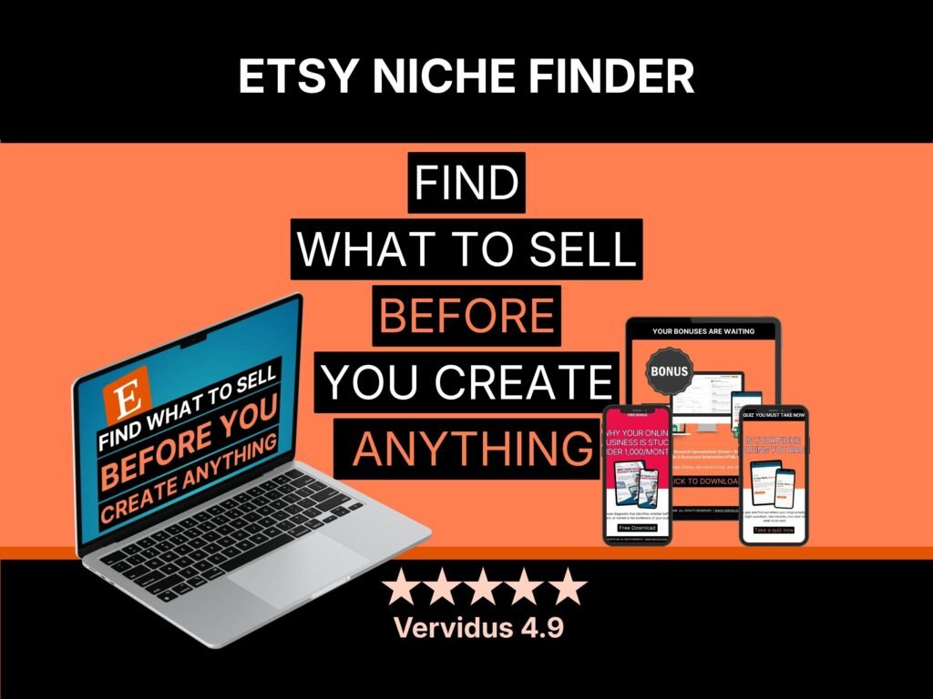 Etsy Niche Finder Workbook cover