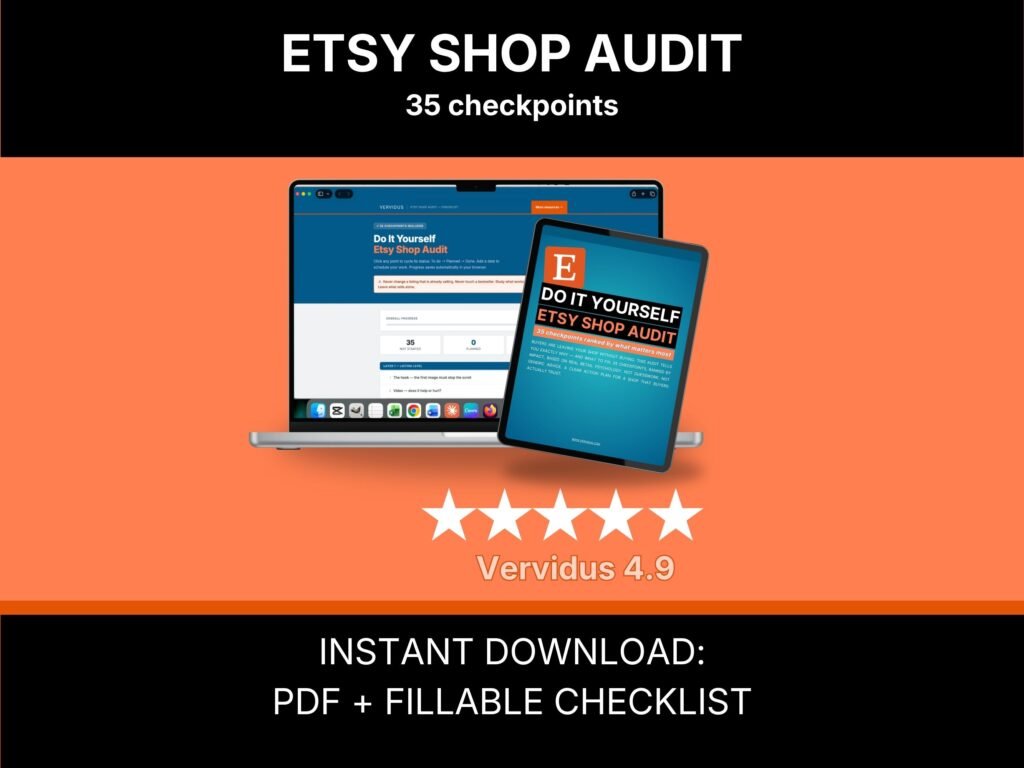 Etsy shop Audit checklist