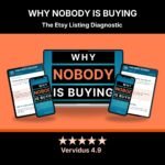 Why Nobody Is Buying diagnostic card deck for Etsy sellers, teal card showing a listing problem and its fix.
